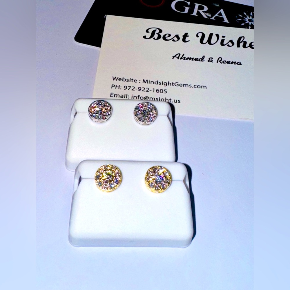 1 cttw VVS Gra Certified Diamond Studs, Unisex Diamond Screw Back Earrings, WOW!